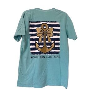 Southern Couture Women’s Anchor Graphic Short Sleeve Crew Neck Tee Medium